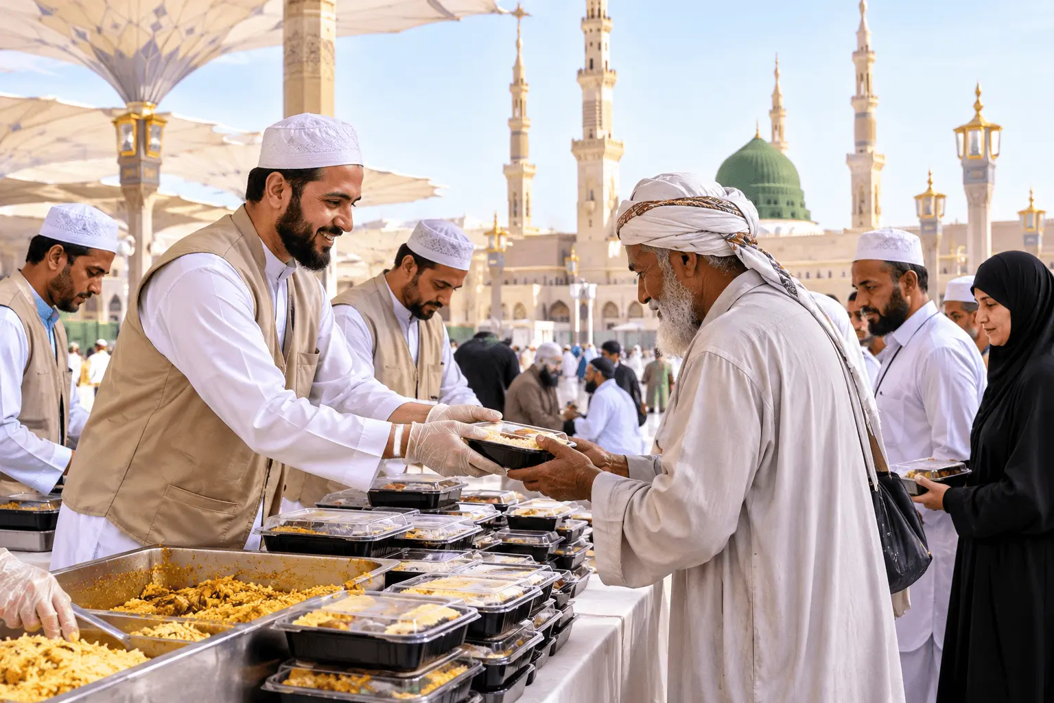 Sabeel Biryani distribution arranged through Madinah Sabeel